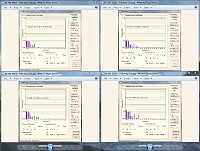Comparing four different Nakamichi BX-300 cassette decks showing their 400 Hz THD in SOURCE mode at a level of 0 dB.