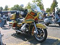 A most unusual Gold Wing paint job.  The photo doesn't show it but the valve covers are all engraved.