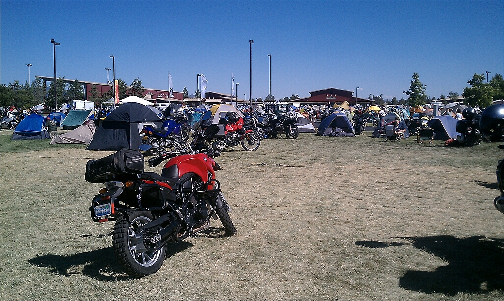 Overviews of the camping area at the BMW MOA National