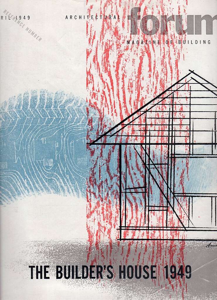 The Builder's House 1948 - The April, 1949 edition of Architectural Digest in which are featured homes designed by Roger Lee and built by Willis Foster.  These homes were built in El Cerrito and are the same in most details to my home in El Cerrito.<br /><br />The Lees were close family friends.  My dad knew Roger starting in the 2nd grade and they both graduated from UC Berkeley.