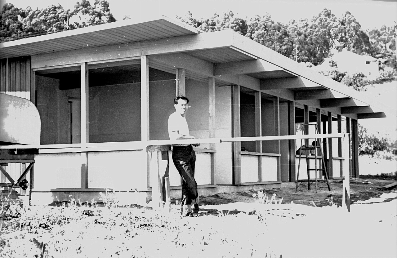 Roger Lee, architect, on one of his many visits.  Sometimes his wife Rena and his sone Roger Alyn would also visit.