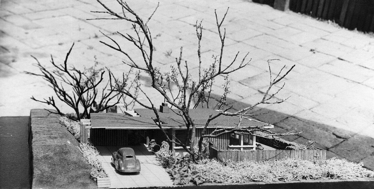 These next six shots are of the landscape architecute plan prepared by Osmundson, Staley, & Gibson, a well regarded Bay Area landscape architecture firm.  I sure wish we had the model, but I'm guessing it was used in a regional show and then ???